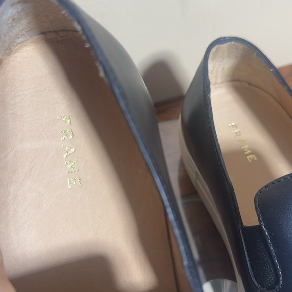 NEW Frame Le Ren Slip on Platform Sneaker in black, size 8 - Picture 12 of 15